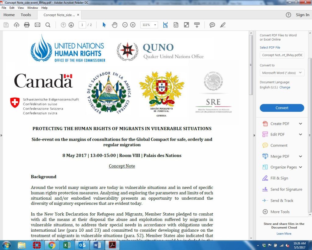 Thematic consultations side event logos