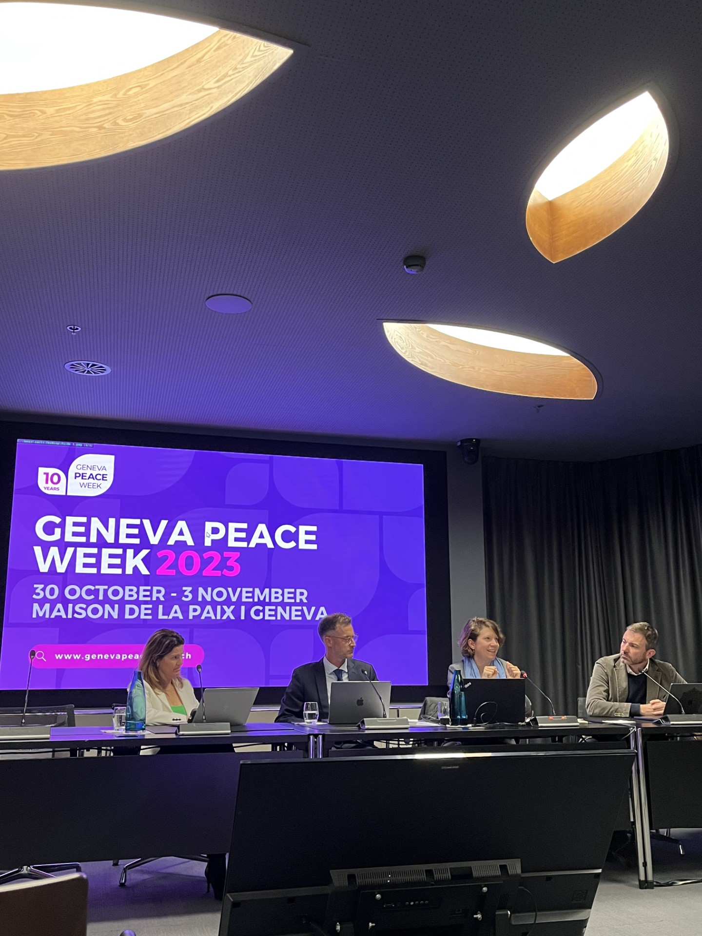 GPW23 Panel Timeline Florence Foster from QUNO Geneva participates at Geneva Peace Week 2023 panel
